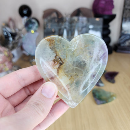 Fluorite Heart Bowl - Marked by Magic