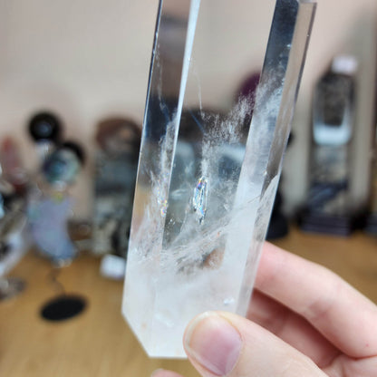 Large Blue Needle Quartz Tower - Marked by Magic