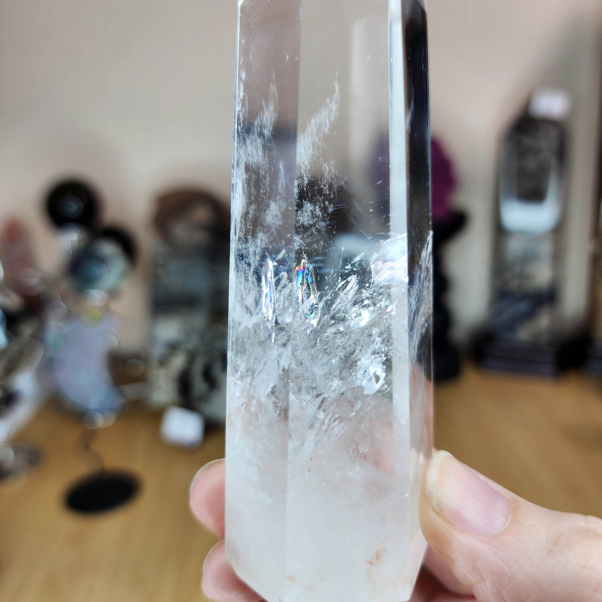 Large Blue Needle Quartz Tower - Marked by Magic